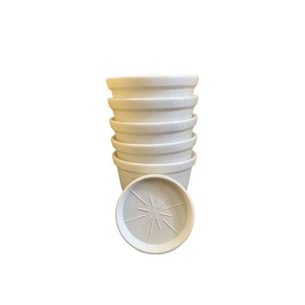 5Pcs 10 Inch NPU Gamala With Plate For Indoor Outdoor Garden - Image 2