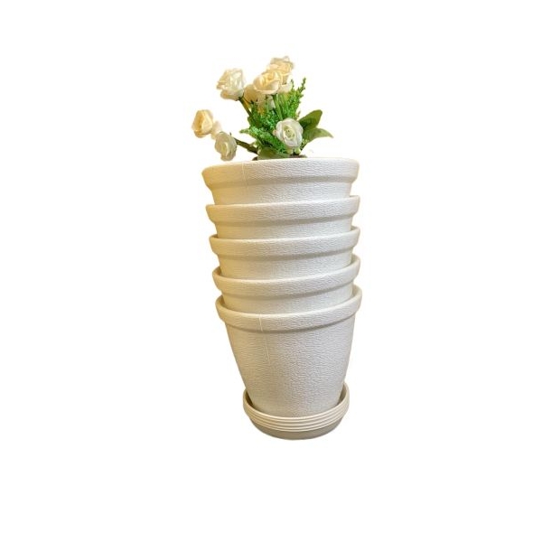 5Pcs 10 Inch NPU Gamala With Plate For Indoor Outdoor Garden - Image 3
