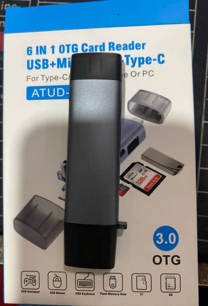 6 in 1 OTG Card Reader with USB Lightning and Type-C – Ideal for Camera Monitor Printer and More - Image 2