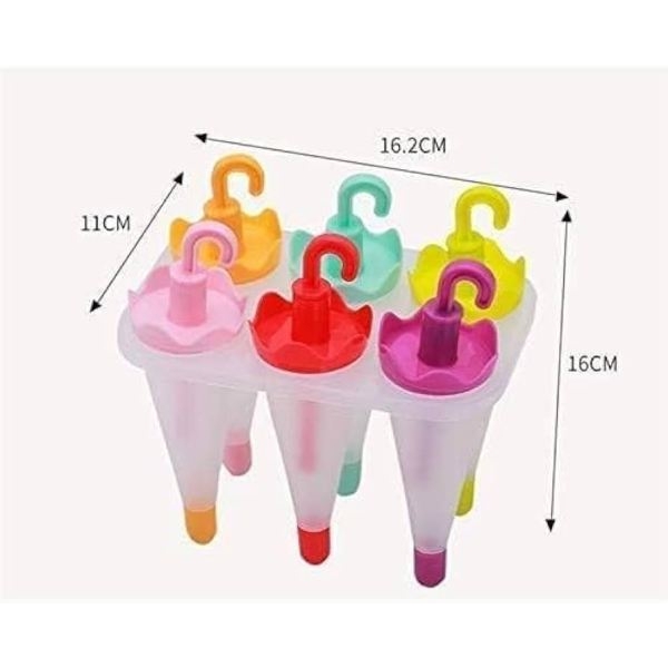 6 In 1 Umbrella Style Ice Candy Stick Ice Cream maker (MULTICOLOR) - Image 3