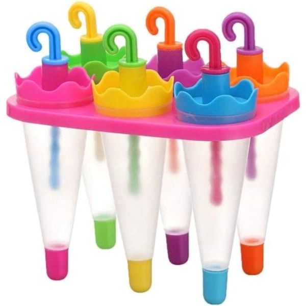 6 In 1 Umbrella Style Ice Candy Stick Ice Cream maker (MULTICOLOR) - Image 2