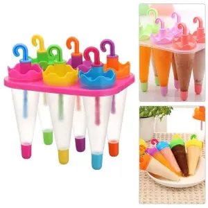 6 In 1 Umbrella Style Ice Candy Stick Ice Cream maker (MULTICOLOR)