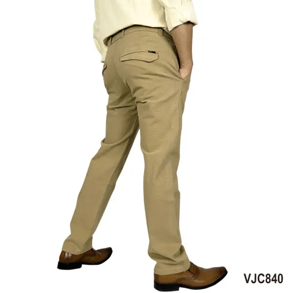 VIRJEANS (VJC840) Stretchable Cotton Chinos Pant For Men-Khaki - Image 2