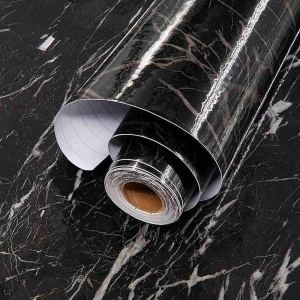 60CMWide Waterproof Marble Wallpaper Contact Paper Oil Proof Wall Stickers