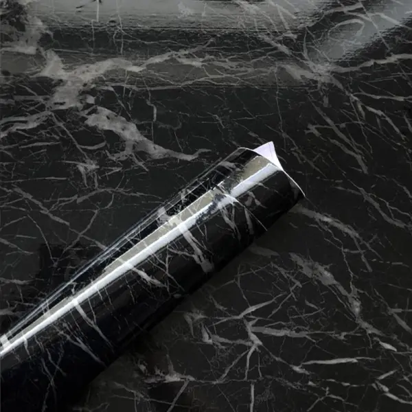 60CMWide Waterproof Marble Wallpaper Contact Paper Oil Proof Wall Stickers - Image 5