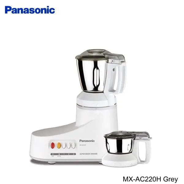 PANASONIC MX-AC220H Grey - 550 Watts 2 Jars Super Mixer Grinder With Blending Mixing & Grinding - Image 3