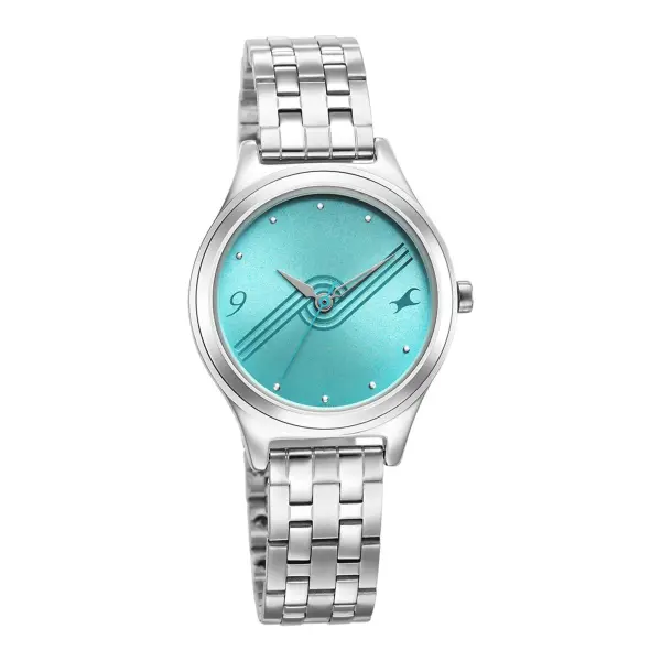 Fastrack Stunners Blue Dial Metal Strap Watch for Girls - Image 2