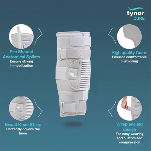 TYNOR Knee Immobilizer (19/48cm) Grey Large