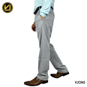 VIRJEANS (VJC842) Linen Formal Pant For Men-Light Grey
