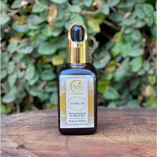 Avani Natural 100% Natural Cold Pressed Jojoba oil, Hair And Skin care - 50ml glass dropper bottle - Image 2