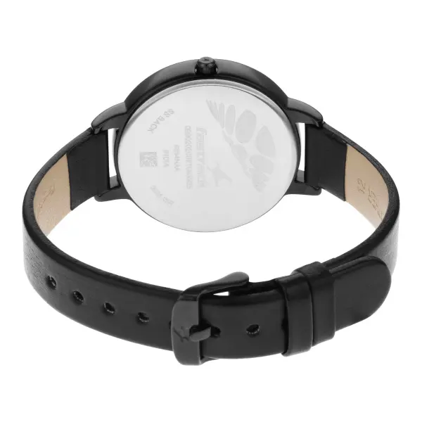 Fastrack Glitch Quartz Analog Black Dial Leather Strap Watch for Girls - Image 5