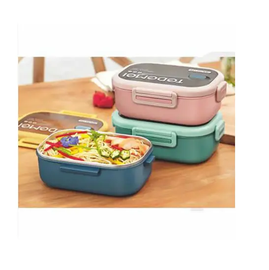 Portable double-layer lunch box for kids