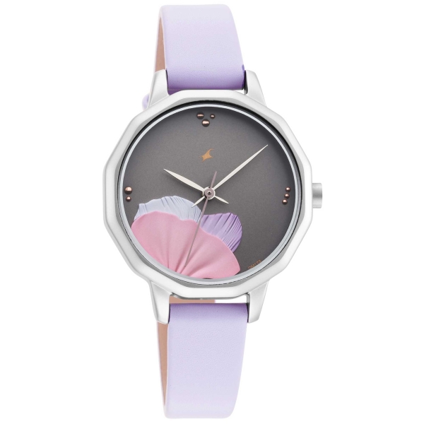 Fastrack Uptown Retreat Quartz Analog Grey Dial Leather Strap Watch for Girls - Image 2