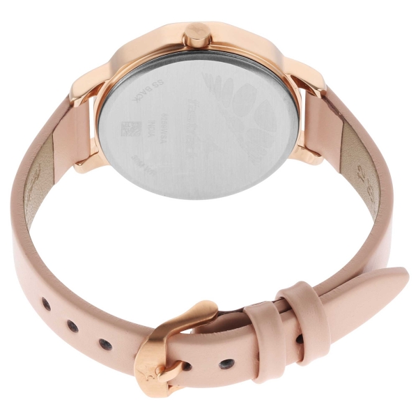 Fastrack Uptown Retreat Quartz Analog Rose Gold Dial Leather Strap Watch for Girls - Image 5