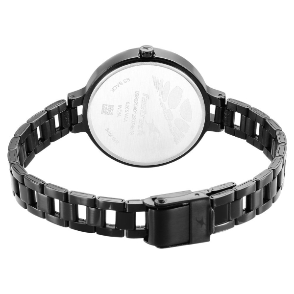 Fastrack Stunners Quartz Analog Black Dial Metal Strap Watch for Girls - Image 6