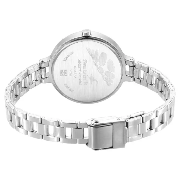 Fastrack Stunners Quartz Analog Silver Dial Metal Strap Watch for Girls - Image 6