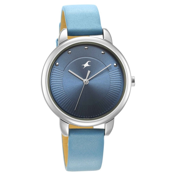 Fastrack Stunners Quartz Analog Blue Dial Leather Strap Watch for Girls - Image 2