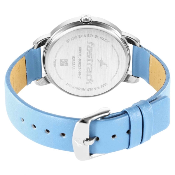 Fastrack Stunners Quartz Analog Blue Dial Leather Strap Watch for Girls - Image 5
