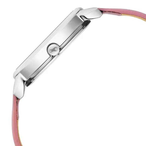 Fastrack Stunners Quartz Analog Purple Dial Leather Strap Watch for Girls - Image 4