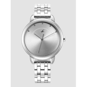 Fastrack Stunners Quartz Analog Silver Dial Metal Strap Watch for Girls 6282SM01