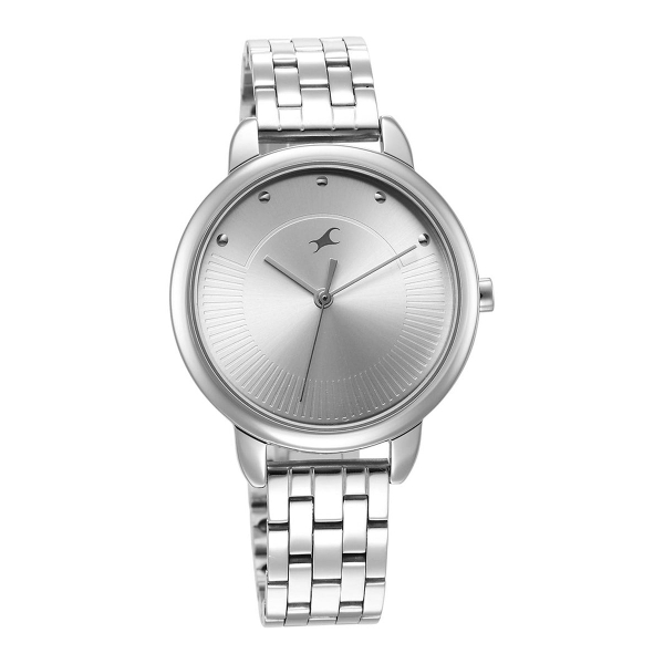 Fastrack Stunners Quartz Analog Silver Dial Metal Strap Watch for Girls 6282SM01 - Image 2