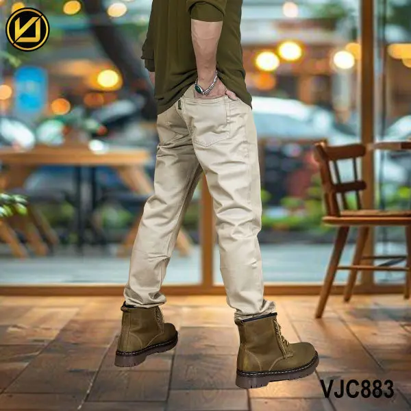 VIRJEANS (VJC883) Cotton Soft Jeans Pant For Men-Cream - Image 4