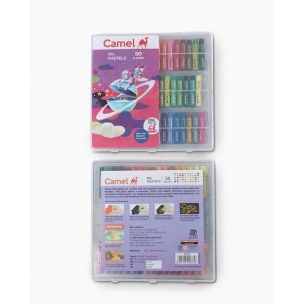 Camel Oil Pastels – 50 Shades | Smooth & Vibrant Coloring Set - Image 2
