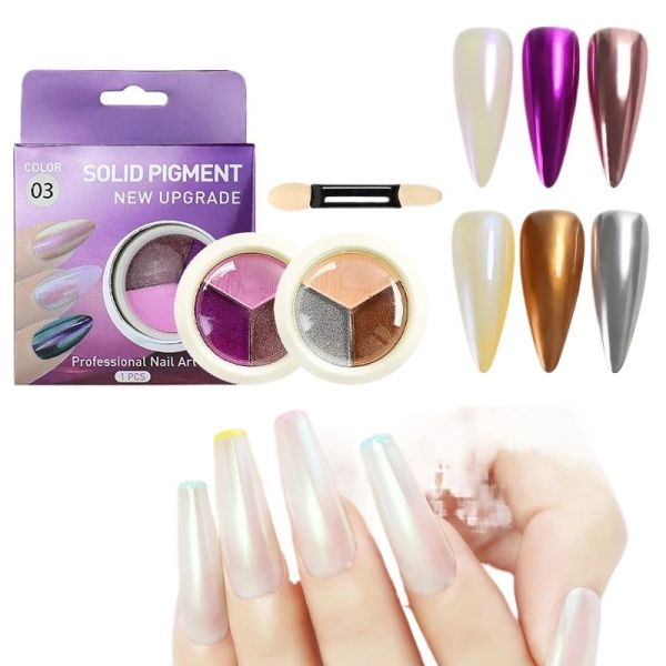Solid Pigment Multi-Color Nail Pearly Chrome Glittery Chrome Powder Nail Powder Gradient Nail Powder Box For Nail Technicians - Image 4