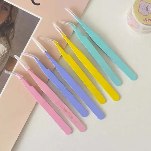 Professional DIY Silicone Curved Stainless Professional Nail Tweezer Beauty Tool Salon Accessories - Image 4