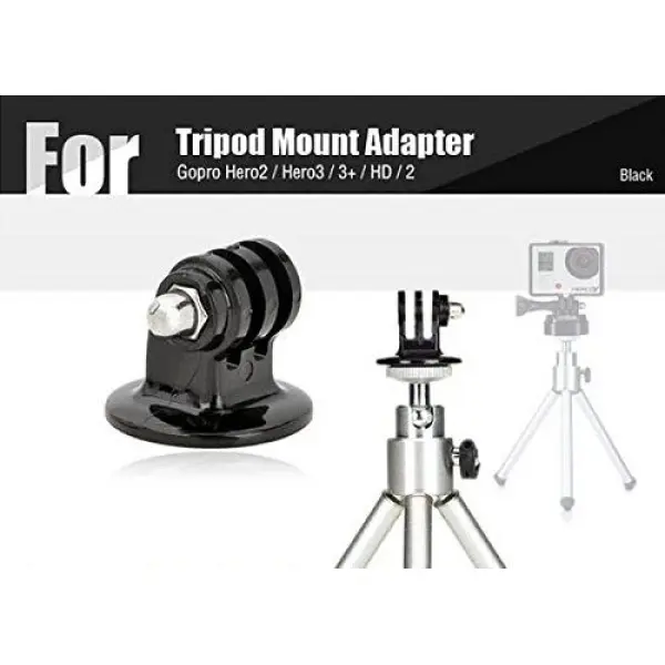 Black Tripod Mount Monopod Adapter for Go Pro Hero Sjcam Xiaomi Yi Camera Stand Go Pro and Action Cameras - Image 4