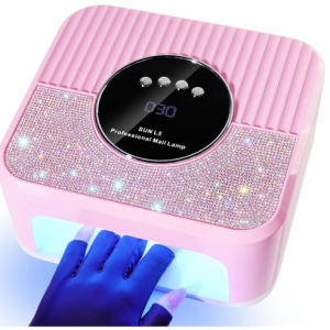 SUN L5 Rechargeable Nail Lamp Diamond Cover 268W 45 Lamp Beads UV LED Nail Lamp for Nail Technician Nail Salon Beauty Tool