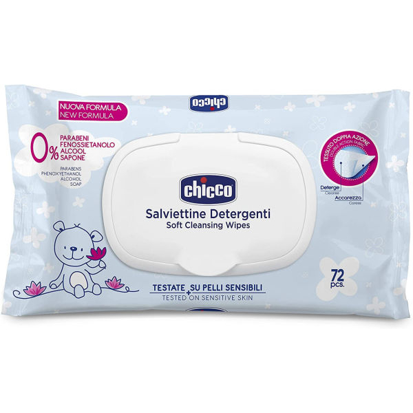 Chicco Baby Wipes With Cover, 72 Wipes - Image 2