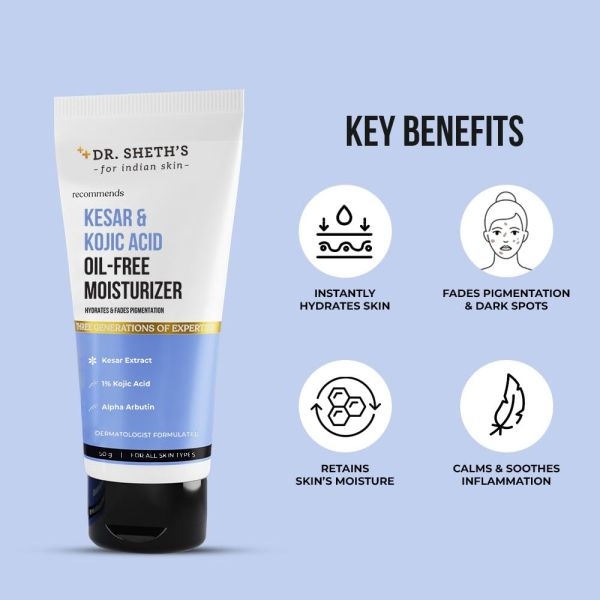 Dr. Sheth's Kesar & Kojic Acid Oil-Free Moisturizer-50G - Image 3