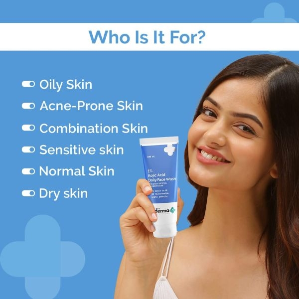 The Derma Co 1% Kojic Acid Face Wash with Niacinamide & Alpha Arbutin For Dark Spots & Pigmentation - 100ml - Image 2