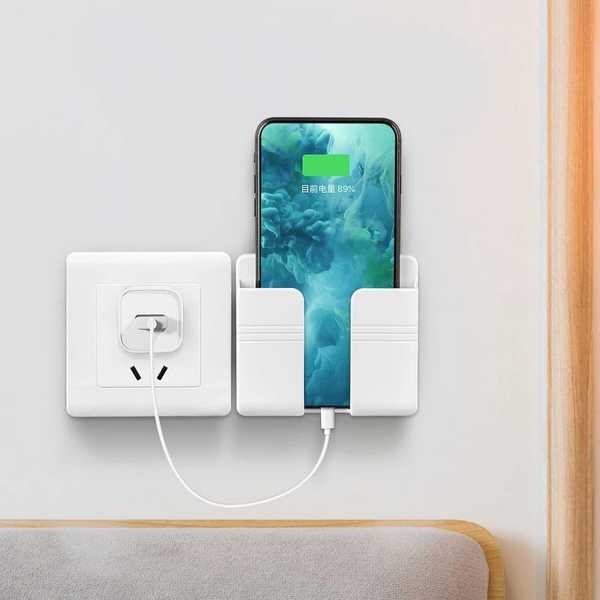 Universal Wall Mount Phone Holder for iPhone & Xiaomi - Charging Dock Stand, Multi-Color - Image 2