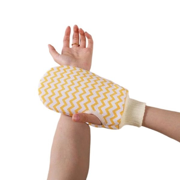 Bath Mitt Exfoliating Glove Scrubber for Cleaning Dead Skin Cells Remove Body Spa Leg Scrubber Loofah Sponge Washcloth (Color may vary) - Image 5