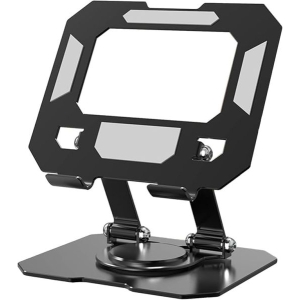 Metal Tablet Stand, Swivel Tablet Stand with 360 Rotating Base, Adjustable Tablet Holder for Drawing Design May Vary
