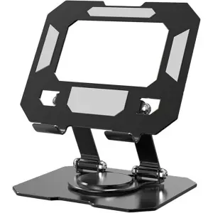 Metal Tablet Stand, Swivel Tablet Stand with 360 Rotating Base, Adjustable Tablet Holder for Drawing Design May Vary