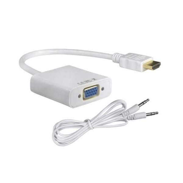 HDMI Male to VGA + Audio Converter Cable For PC/Laptop - Image 2