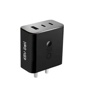 65W GAN Adapter with USB-A and Type-C Ports for Smartphones