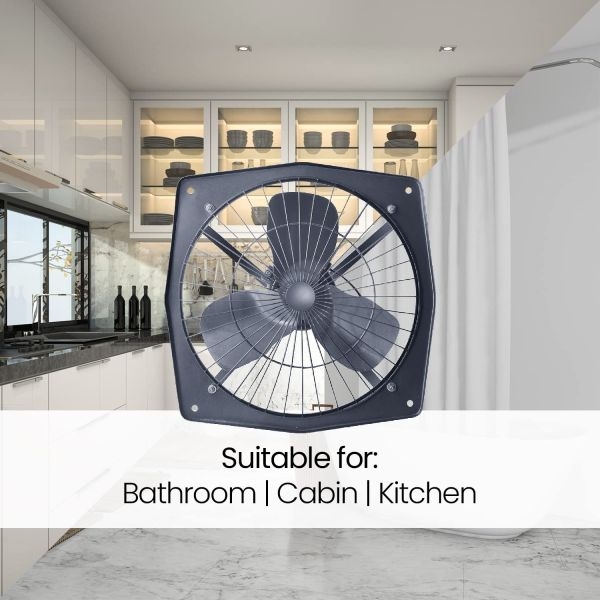 9" 3 Blade High Speed Exhaust Fan for Bathroom,Kitchen & Industries - Image 2