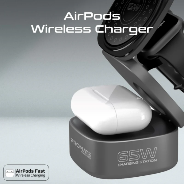 65W GaNFast™ Foldable MagSafe Compatible Wireless Charging Station - Image 6