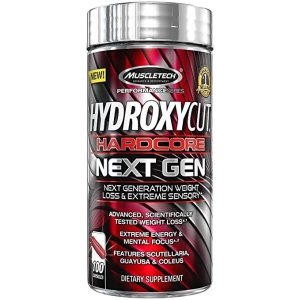 Muscletech Hydroxycut Hardcore Next Gen 100 Cap Fat Burner, Pack of 100 Capsules