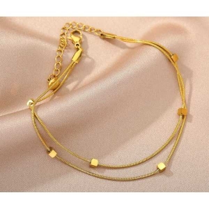 KOJA Gold Plated 316L Stainless Steel 2 Layer Hypoallergic Bracelet For Women