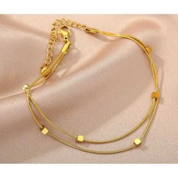 KOJA Gold Plated 316L Stainless Steel 2 Layer Hypoallergic Bracelet For Women