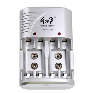 Goop GD-802B Standard Battery Charger for AA/AAA/9V Ni-MH/Ni-CD Rechargeable Batteries