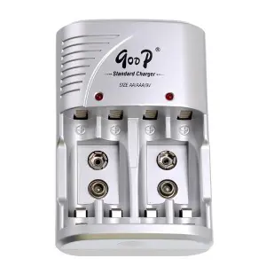 Goop GD-802B Standard Battery Charger for AA/AAA/9V Ni-MH/Ni-CD Rechargeable Batteries