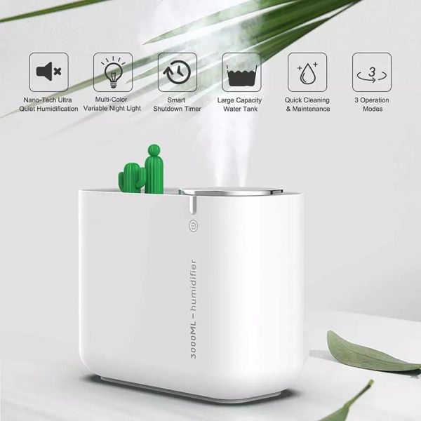 Ultra Silent 3L Humidifier With Auto Shut Off Nano Tech - Image 3