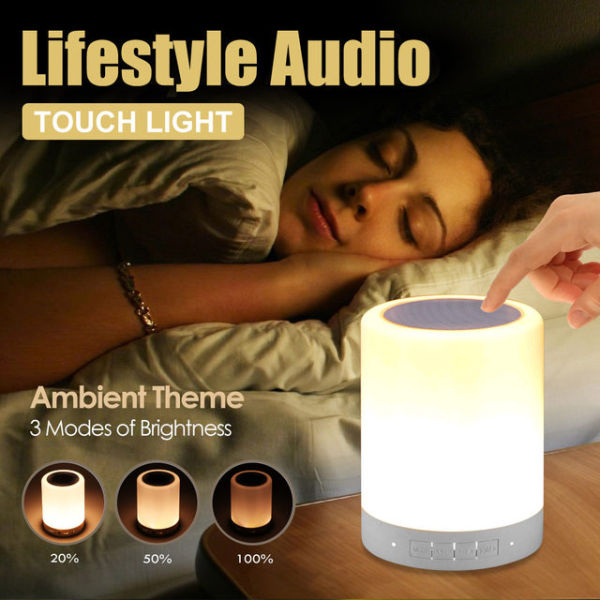 LED Touch Lamp Bluetooth Speaker, Wireless HiFi Speaker Light, USB Rechargeable Portable with TWS - Image 3