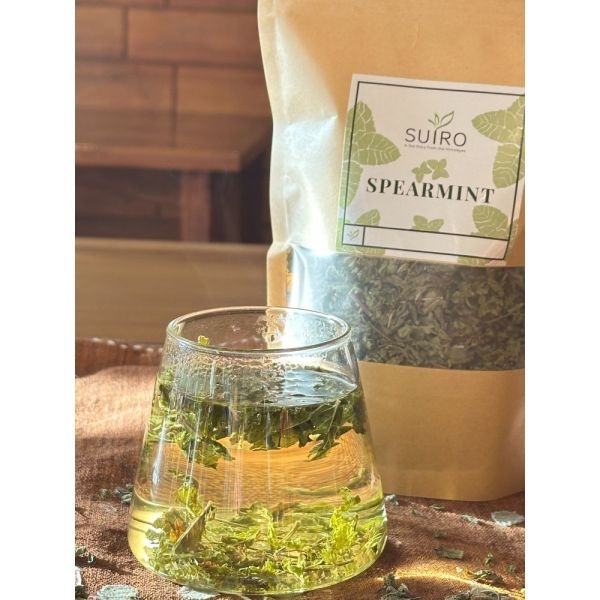 Spearmint Tea For Reduces Facial Hair, Hormonal Imbalance, Weight Loss, PCOD/PCOS, And Acne (Loose  Tea) - 50GMS Kraft Pack - Suiro Teas - Image 2